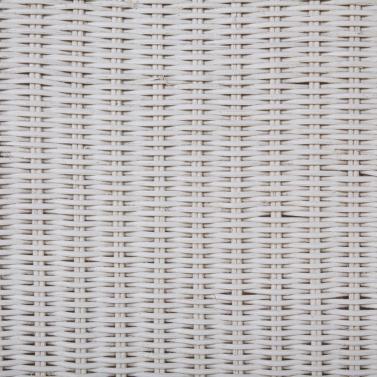 RATTANSTUHL 2er-Set Rattan Weiß Andes - Weiß, Naturmaterialien/Holz (46/96/50cm) - Beliani