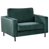 SESSEL Dunkelgrün Savalen - Dunkelgrün/Schwarz, Textil (117/87/91cm) - Beliani