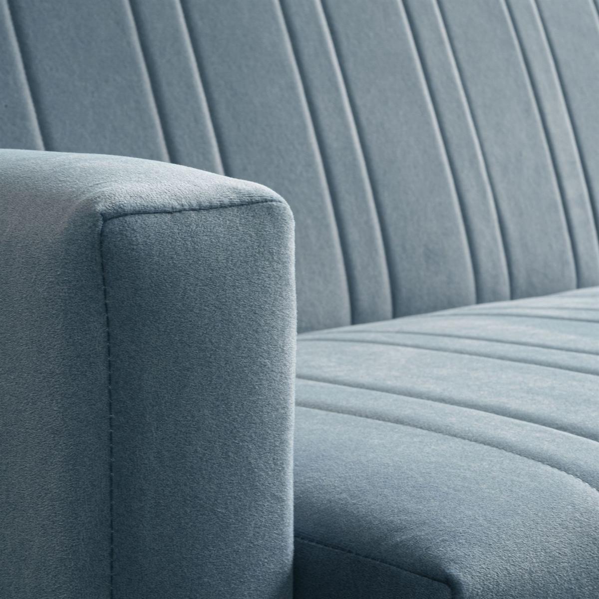 SCHLAFSOFA VERO MAX mit Schlaffunktion Castel 74 - Blau, Textil (191/88/90cm) - Lookway