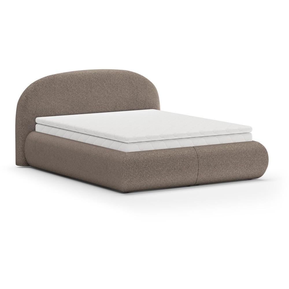 POLSTERBETT Motti mit Matratze und Topper, 140x200 cm, Cappuccino - Cappuccino, Textil (140/200cm) - Beautysofa
