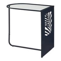 BEISTELLTISCH Ulvik - Schwarz, Glas/Metall (35/50/50cm) - [en.casa]