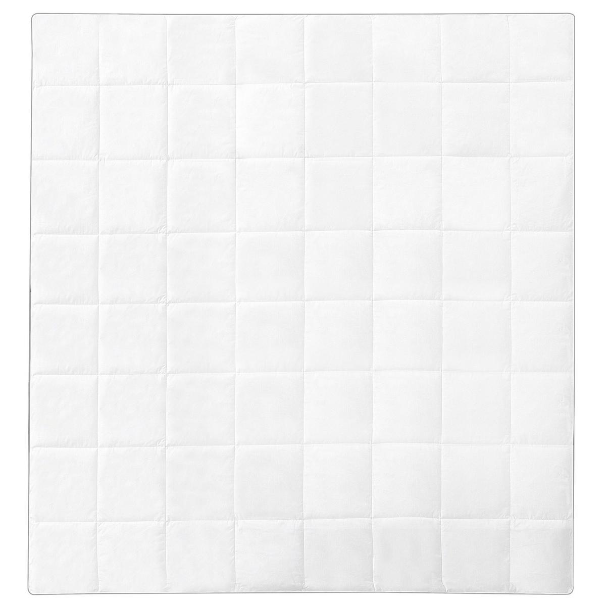 BETTDECKE Zweilagig Mikrofaser 4-Jahreszeiten 220/240 cm Teleno - Weiß, Textil (240/200cm) - Beliani