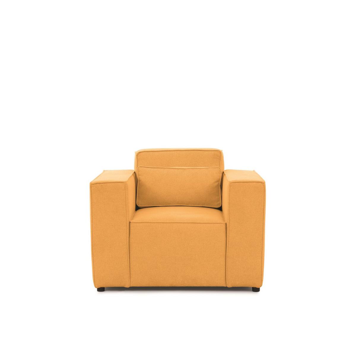 SESSEL Waldo In Brooklyn - Currygelb, Holzwerkstoff/Textil (101/80/92cm) - Fun Möbel