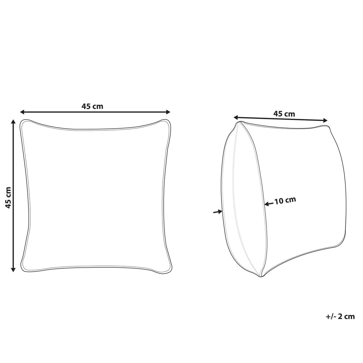 DEKOKISSEN 2er-Set Gelb 45/10 cm Manketti - Gelb, Textil (45/10cm) - Beliani