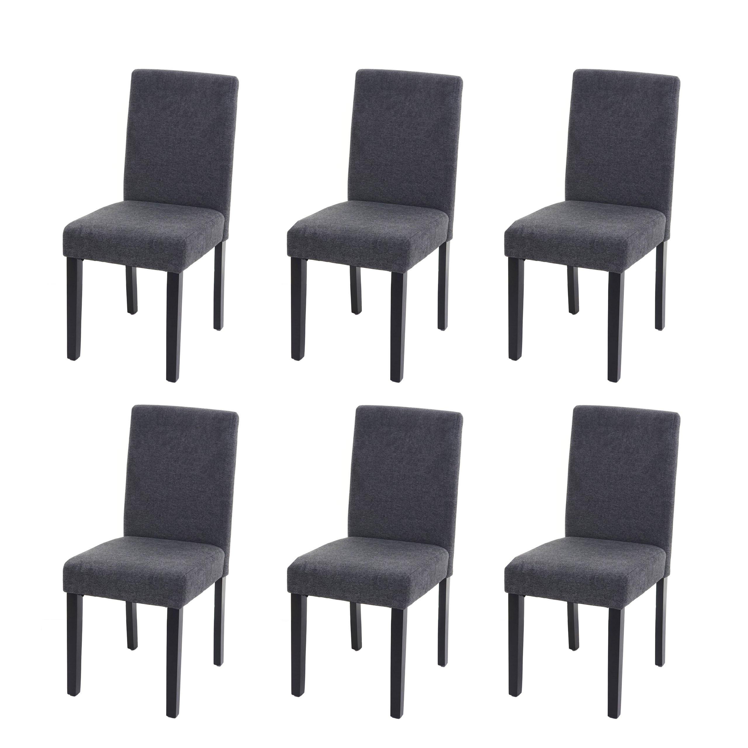 ESSZIMMERSTUHL Anthrazit 6er-Set - Anthrazit, Textil (43/90/48cm) - MCW