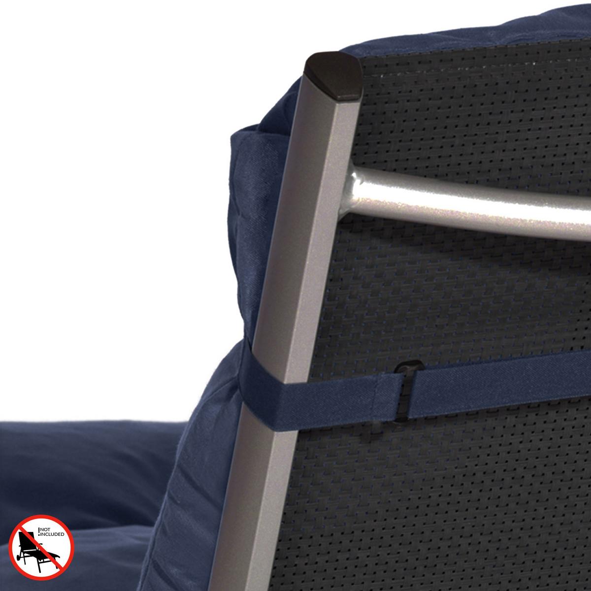 ROLLIEGENAUFLAGE Flair RL 190/60/8cm Dunkelblau - Dunkelblau, Textil (60/8/190cm) - Beautissu 