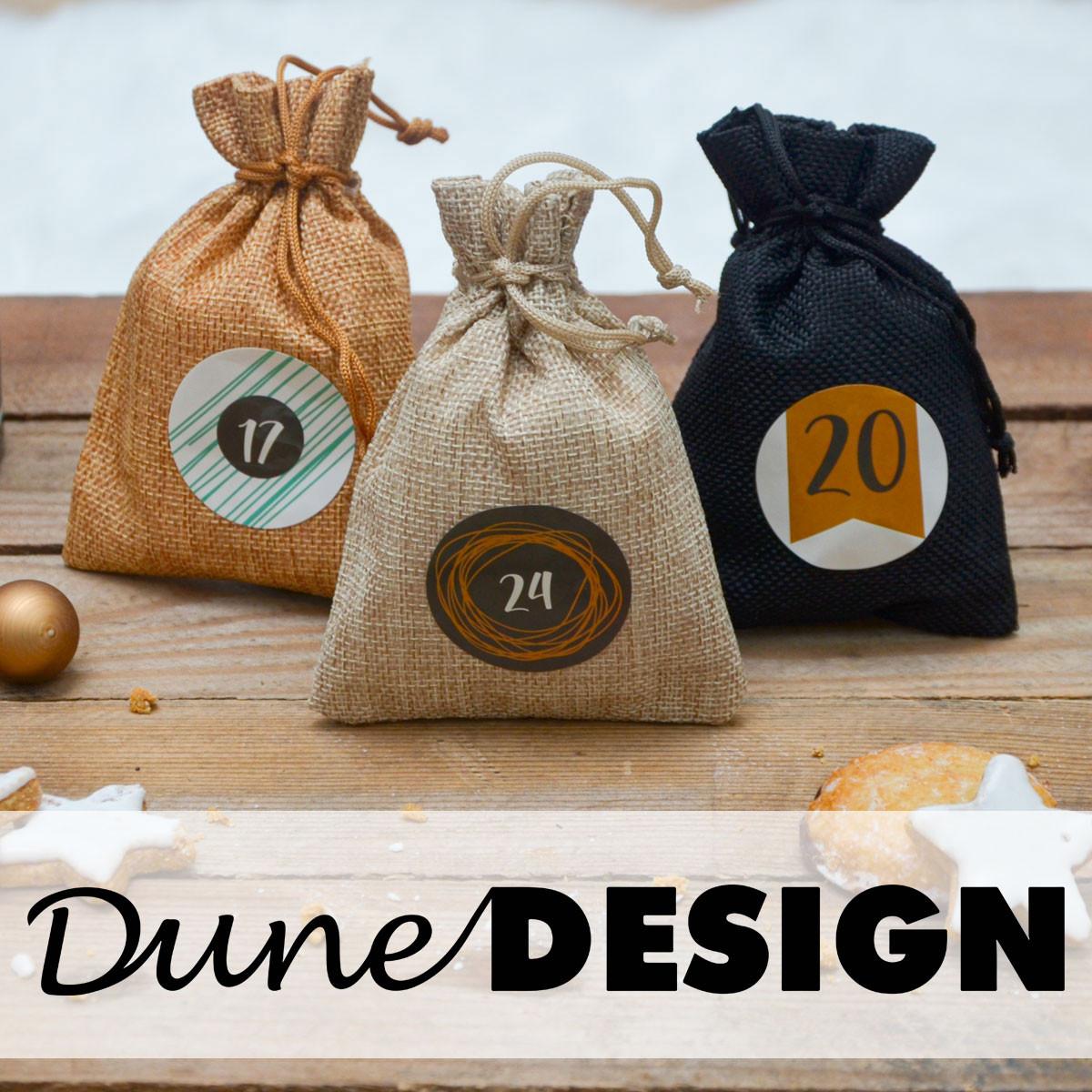 ADVENTSKALENDER zum Selbstbefüllen, 24 Geschenk-Säckchen Braun - Braun, Kunststoff (9.5/3/13cm) - Dunedesign