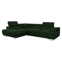 ECKSOFA Torezio, Seite: Links - Grün, Holz/Textil (274/203cm) - MIRJAN24