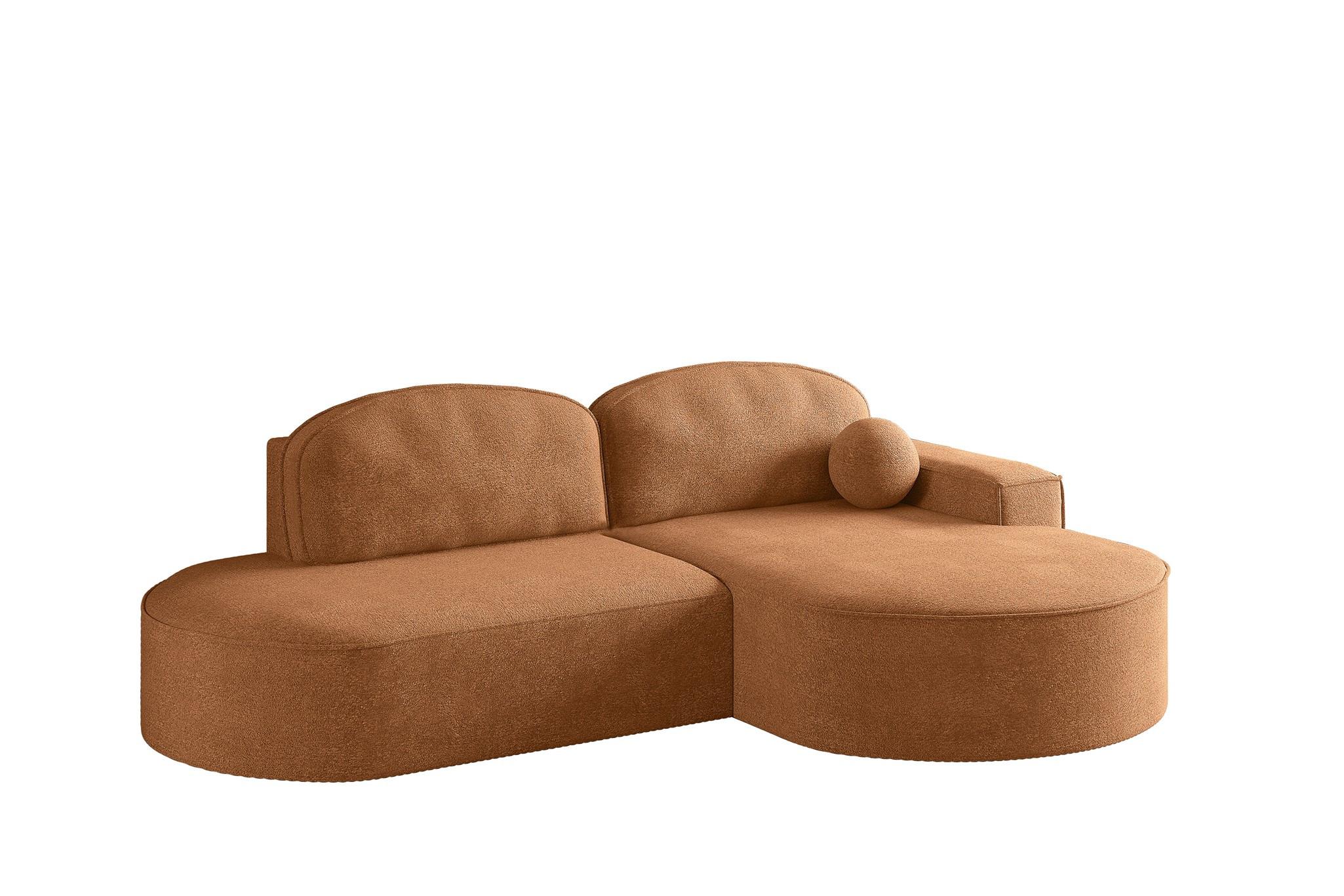 ECKSOFA Girona Mit Schlaffunktion - Rotbraun, Holzwerkstoff/Textil (278/179cm) - Fun Möbel