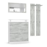 GARDEROBE Loret Front in Beton Oxid Optik - Hellgrau, Holzwerkstoff (180/200/23cm) - Vladon