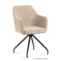 ARMLEHNSTUHL (6er-Set) Dijana 57x87x60 Schwarz/Natur - Schwarz/Naturfarben, Kunststoff (60/87/57cm) - 58aufmkessel