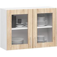HÄNGESCHRANK Weiß, Eiche Sonoma 58/80/30,5 - Weiß/Sonoma Eiche, Holzwerkstoff (80/58/30.5cm) - RAUMHIRSCH FURNITURE