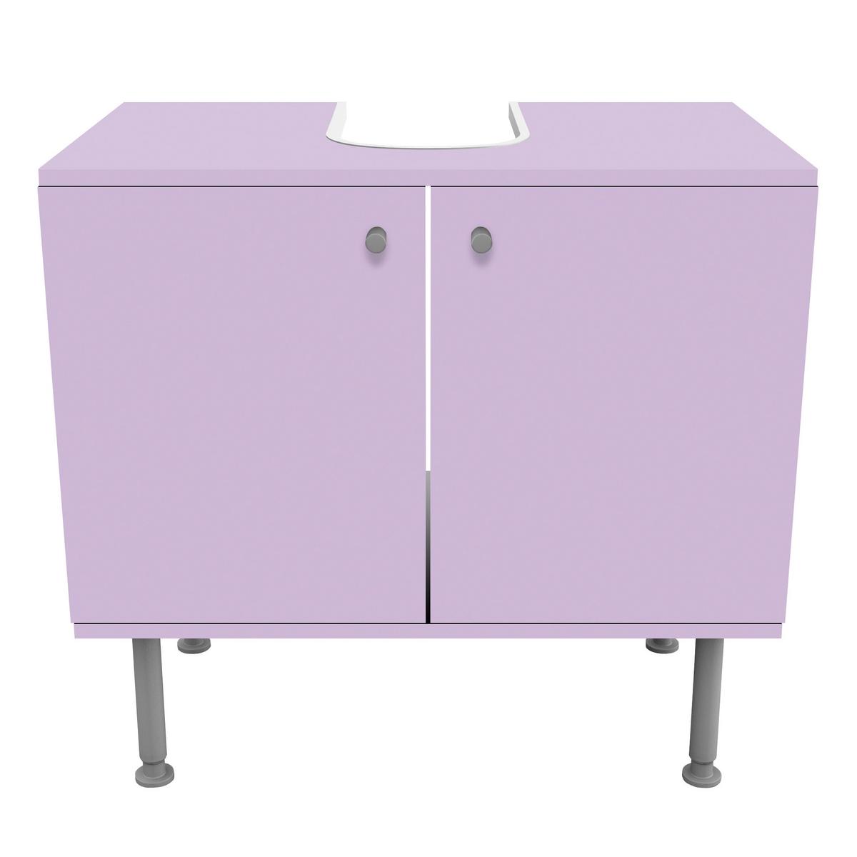 WASCHBECKENUNTERSCHRANK Colour Lavender 60/55/35 cm - Violett, Holzwerkstoff (60/55/35cm) - Bilderwelten