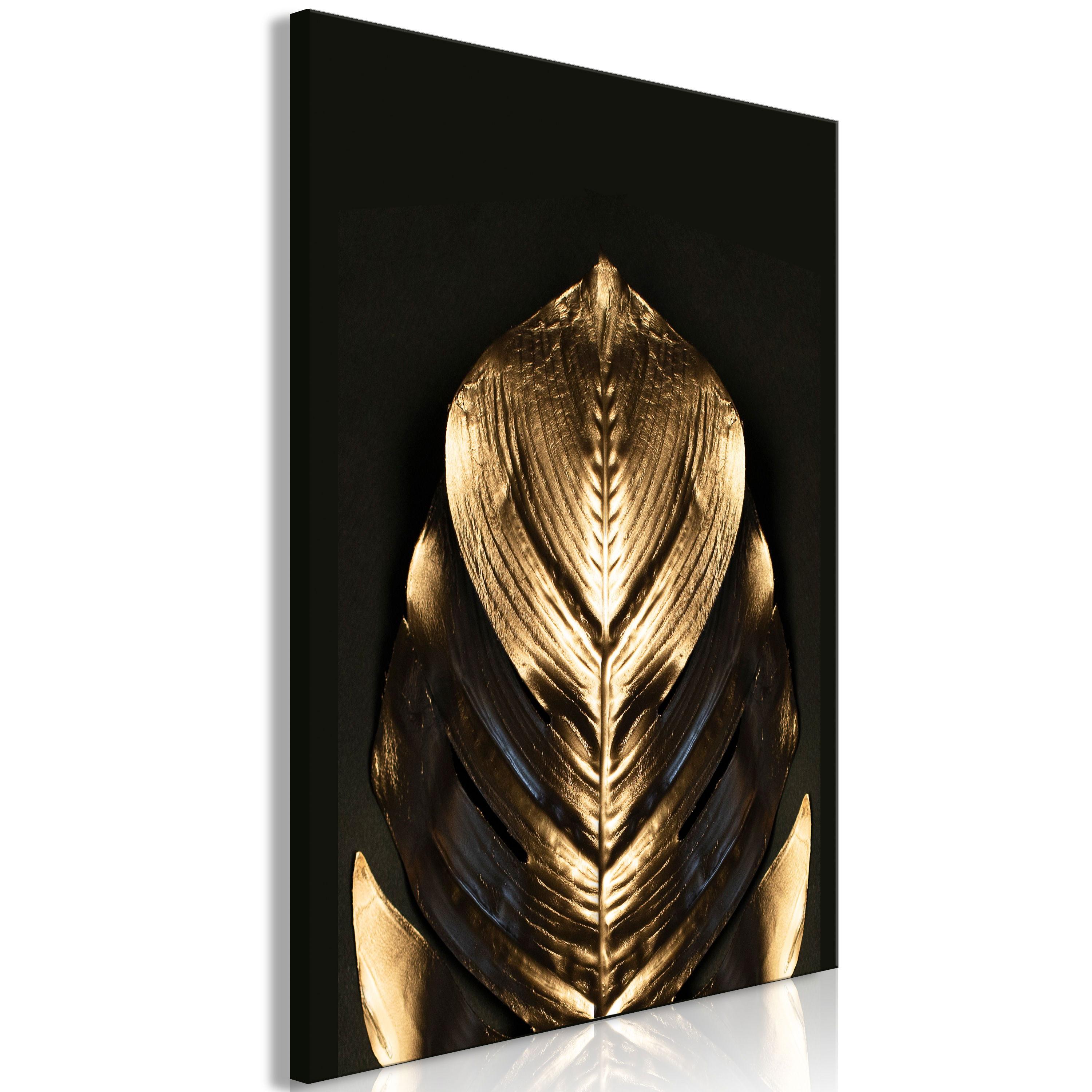 KUNSTDRUCK Gold 60/90 cm - Goldfarben/Schwarz, Textil (60/90cm) - KUNSTLOFT
