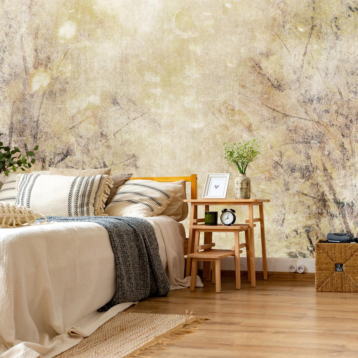 FOTOTAPETE Beton Abstraktion Retro Stil 300x210 - Beige/Braun, Papier (300/210cm) - Muralo