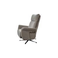 RELAXSESSEL NAMA Taupe Webstoff Relaxfunktion - Taupe/Schwarz, Textil/Metall (78/111/86cm) - KAWOLA
