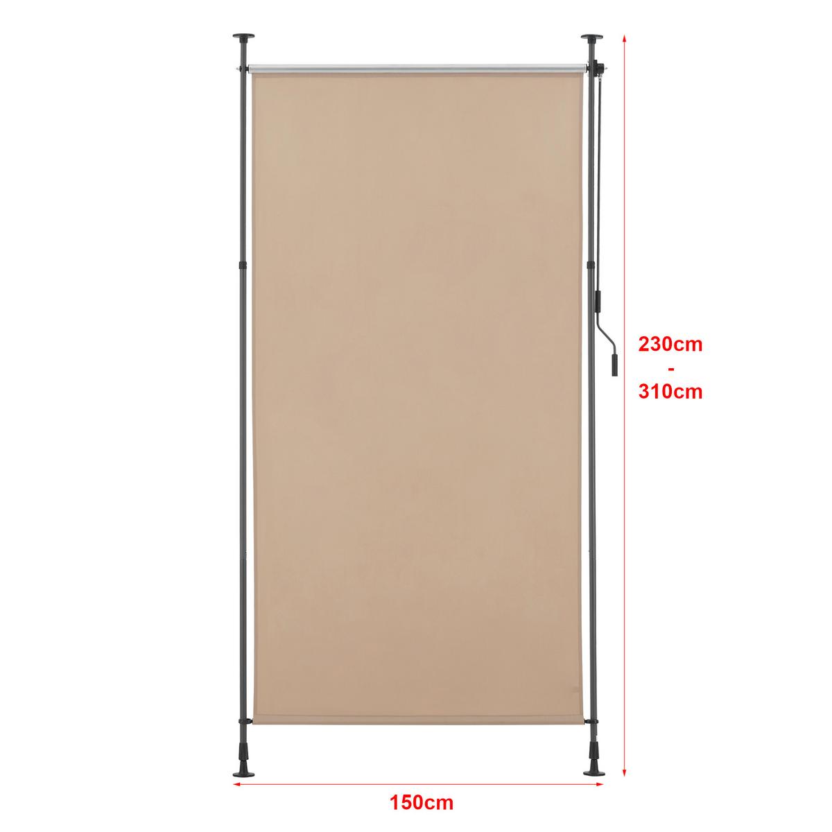 KLEMMMARKISE Cimarra - Sandfarben, Textil/Metall (150/270cm) - pro.tec
