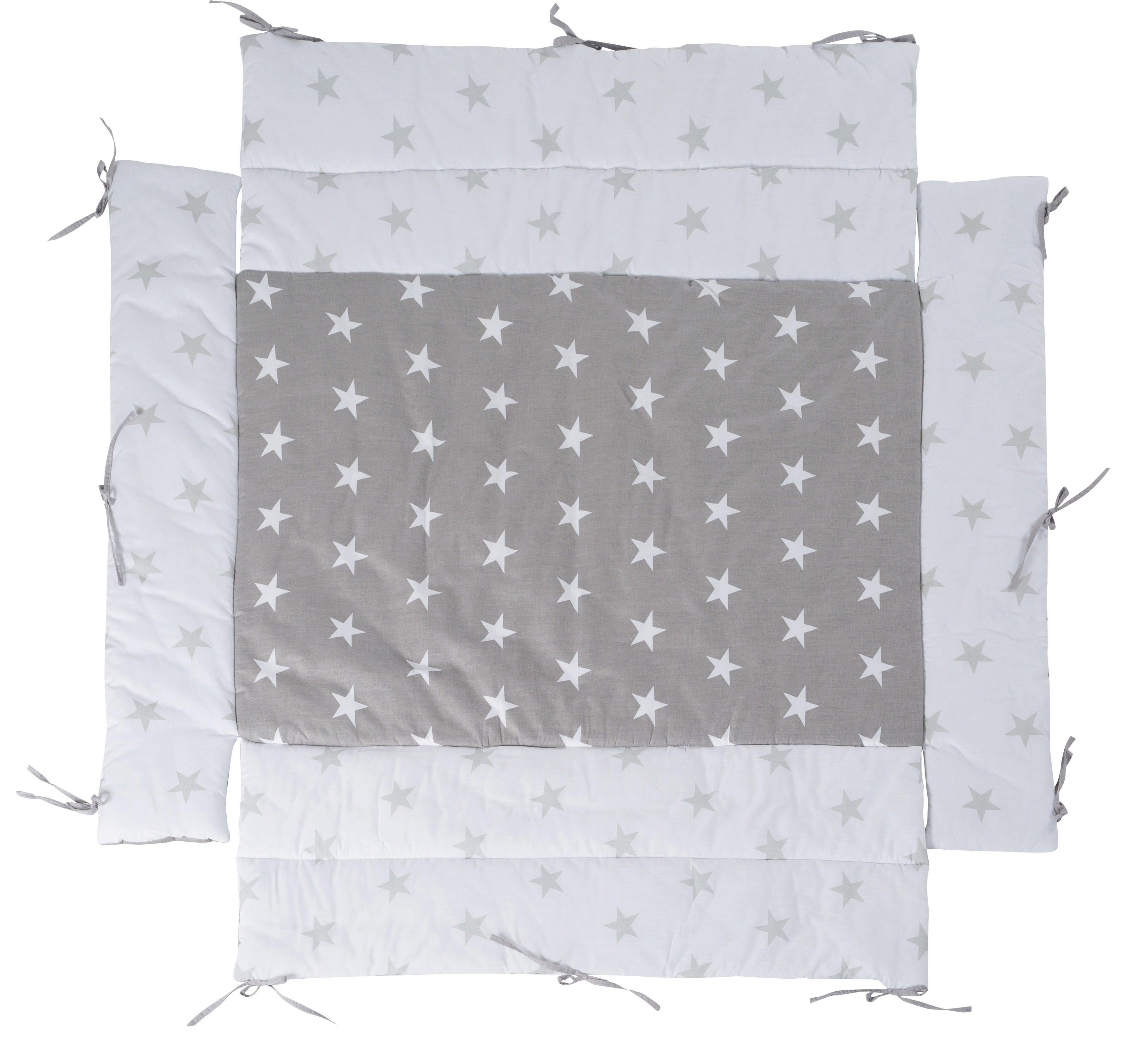 LAUFGITTEREINLAGE Little Stars - Hellgrau, Textil (96/18/96cm) - Roba