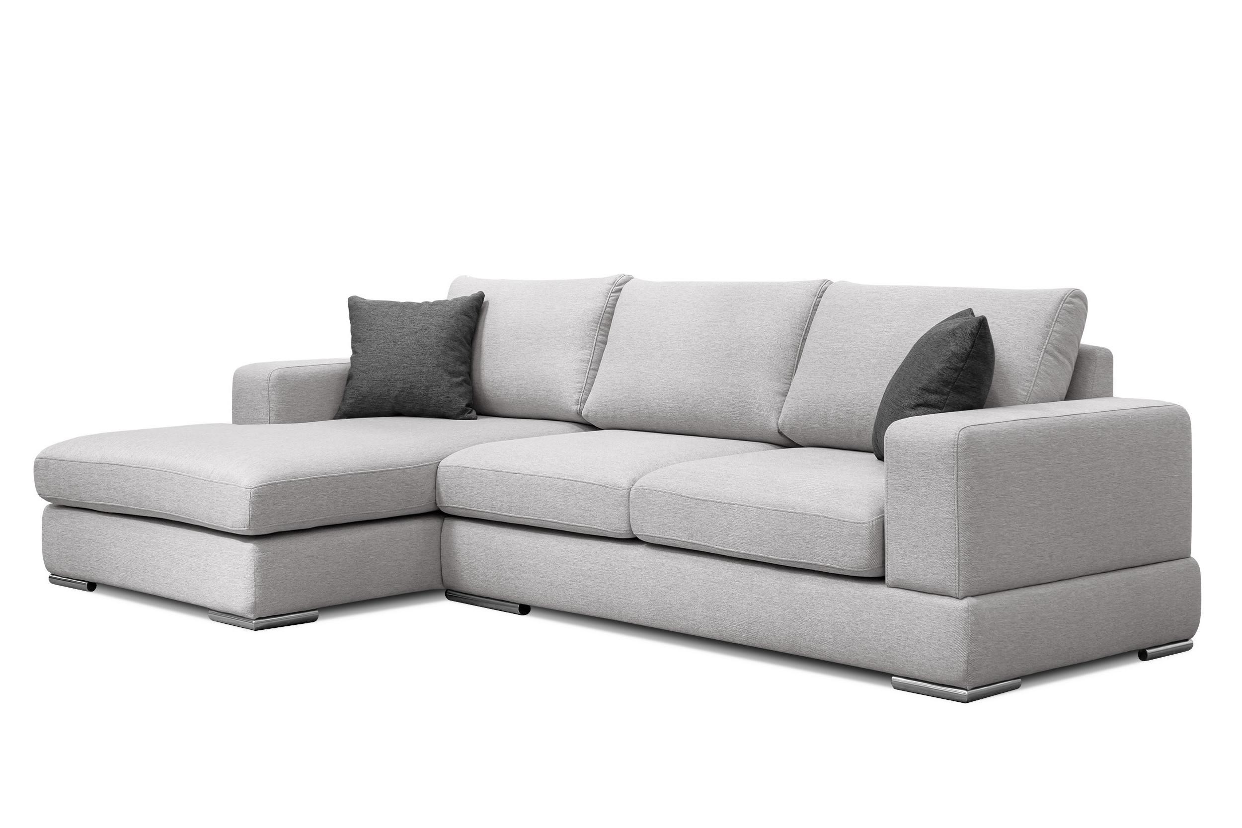 ECKSOFA OTTO 4-Sitzer, hellgrau - Hellgrau, Holzwerkstoff/Textil (159/279cm) - Wozimo