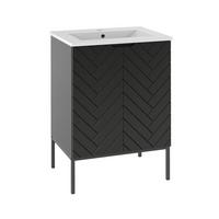 WASCHTISCH 60cm Daria Schwarz - Schwarz, Holzwerkstoff (60/84/45.8cm) - Petits-meubles