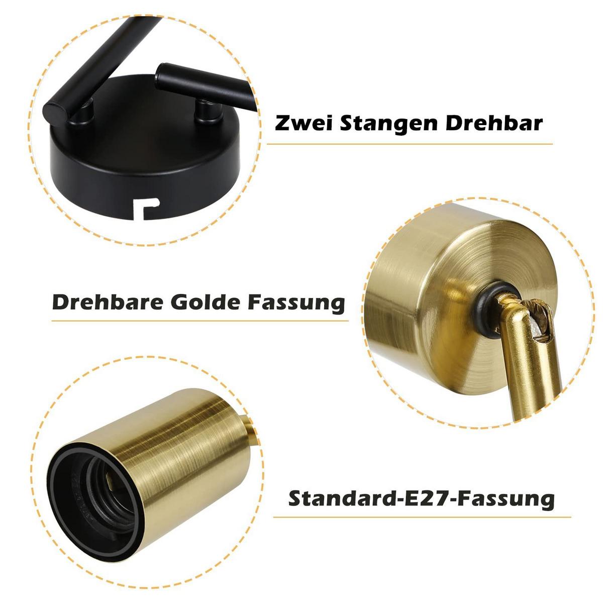 DECKENSTRAHLER Nixie 4-flammig 75/9/13 cm - Goldfarben, Metall (75/9/13cm) - Nettlife