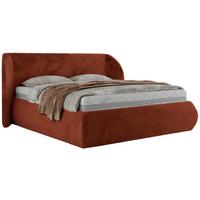 POLSTERBETT CAELA CLASSIC 180/200 - Orange Plüsch - Schaum-Matratze - Orange, Textil (180/200cm) - MKS