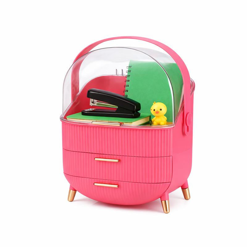 KOSMETIKORGANIZER Caroline Ⅲ 26/16/38 cm - Rosa, Kunststoff (16/38/26cm) - Nettlife