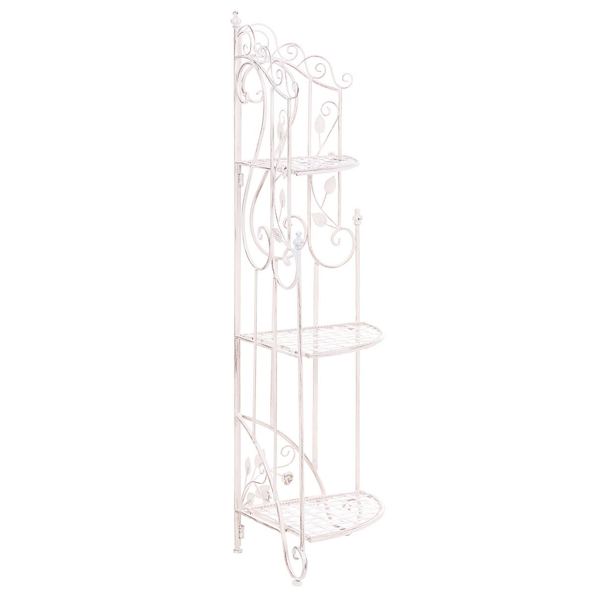 REGAL mit 3 Ebenen Metall Weiß klappbar Tequendama - Weiß, Metall (46/124/34cm) - Beliani
