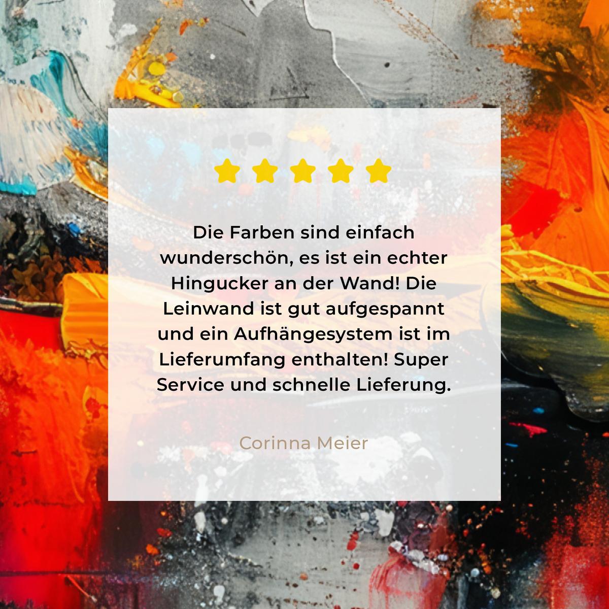 LEINWANDBILD Moderne Kunst - Orange - Grau - Abstrakt Wandbild Wohnzimmer 60x80 cm - Hellgrau, Textil (60/80cm) - MuchoWow