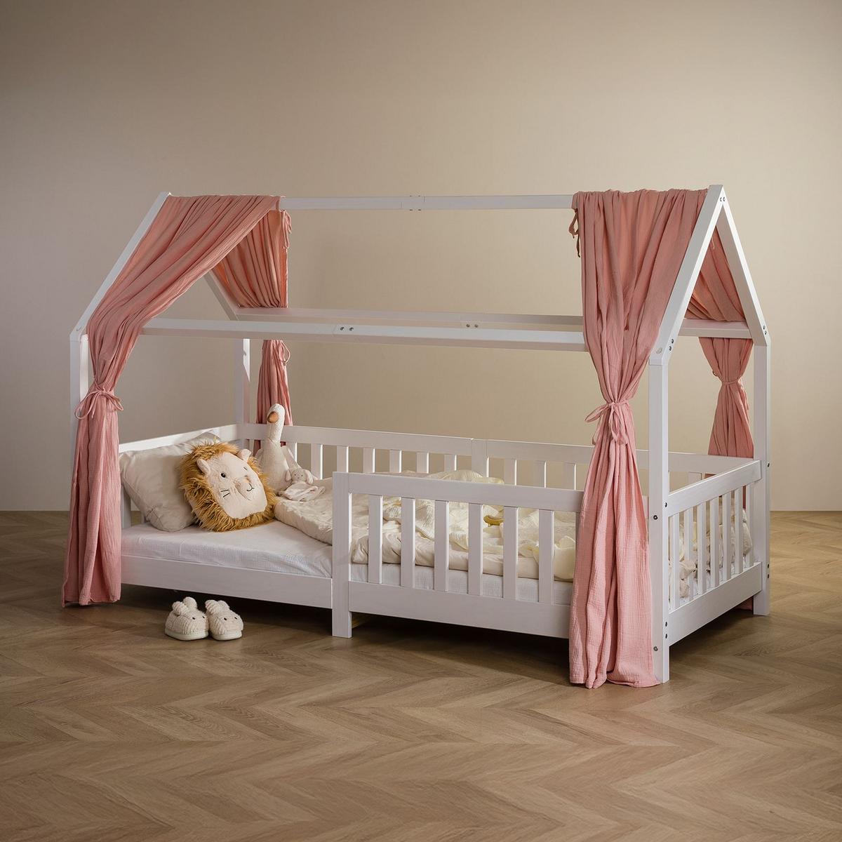 HAUSBETT-HIMMEL NENA - Rosa, Textil - IDIMEX