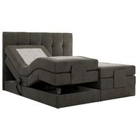 BOXBETT VITTORIA 200/200 - Dunkelgrau Velvet - H3 - Dunkelgrau, Holz/Textil (200/200cm) - MKS
