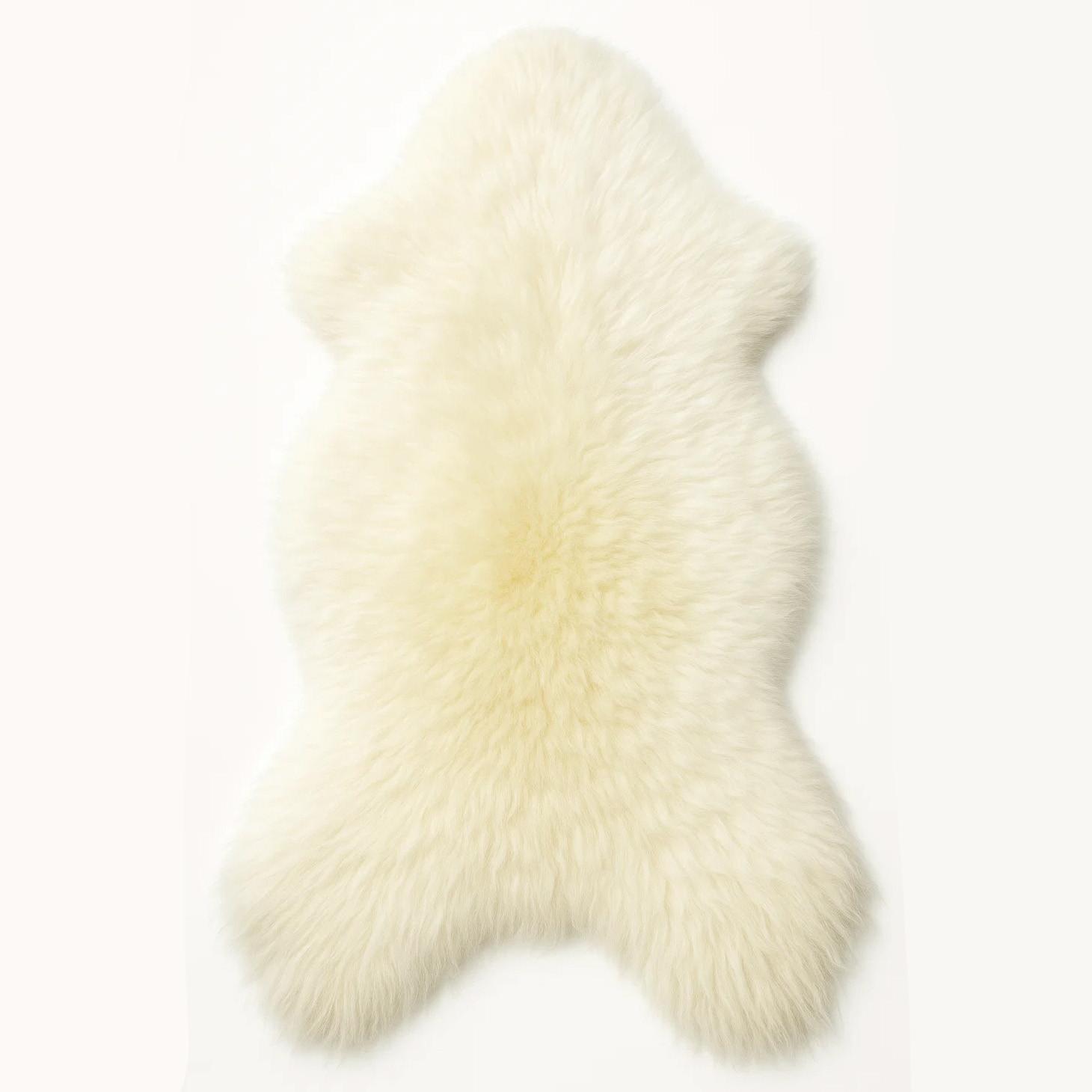 SCHAFFELL Öko Naturweiß Typ Eisbär 140 cm XXL - Weiß, Fell (70/140cm) - Provellus