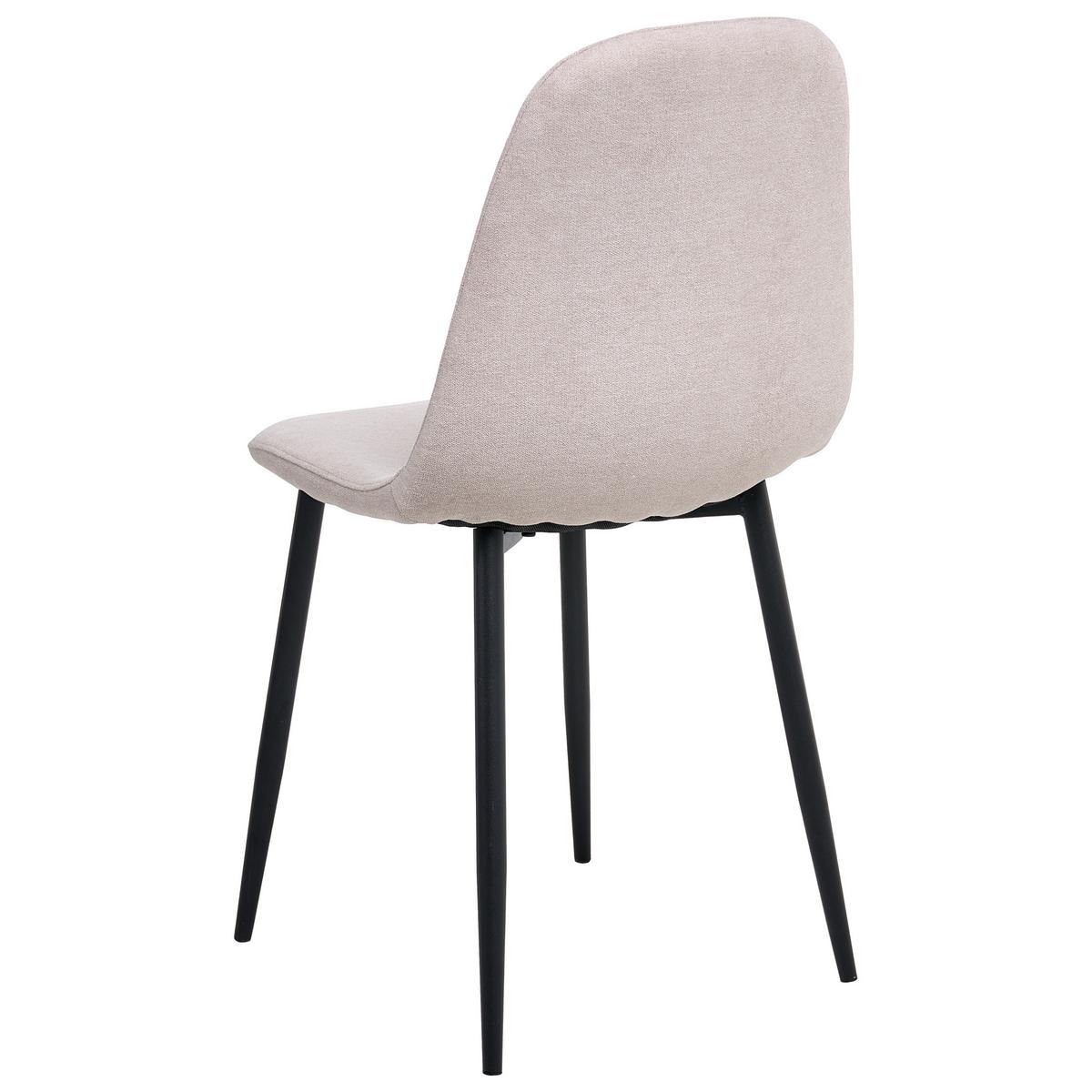 ESSZIMMERSTUHL 4er-Set Beige Crandall - Beige/Schwarz, Textil (44/87/53cm) - Beliani