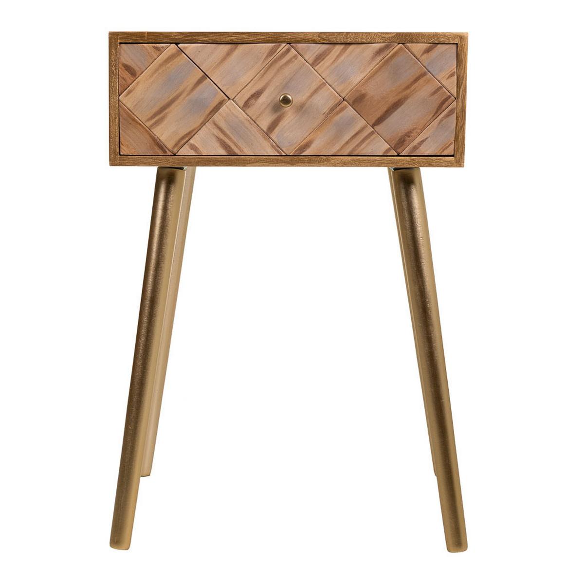 NACHTTISCH aus Holz, braun, 45x34x67cm - Braun, Holz (45/67/34cm) - Wanderlust