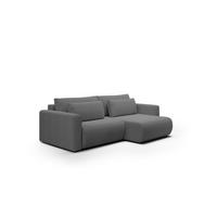 ECKSOFA Chaira Mit Schlaffunktion - Dunkelgrau, Holzwerkstoff/Textil (240/149cm) - Fun Möbel