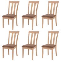 ESSZIMMERSTUHL Braun 6er-Set - Braun, Holz (42/96/58cm) - MCW