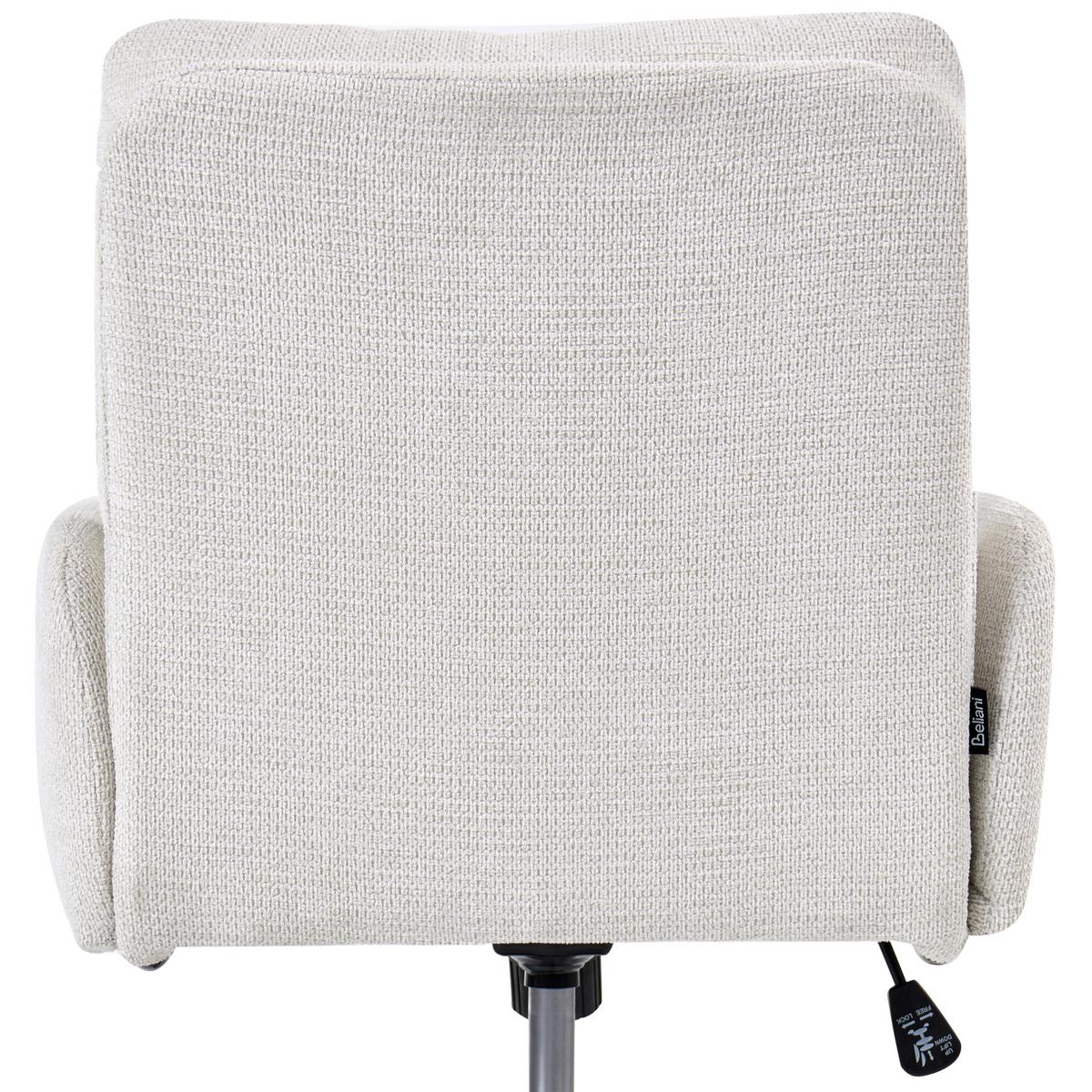BÜROSTUHL Cremeweiß Constantia - Creme, Textil/Metall (58/86/58cm) - Beliani