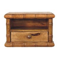 NACHTKASTEN Mit Amber Oak Finish, 1 Schublade, 1 Ablage - Braun, Holz (44/30/32cm)
