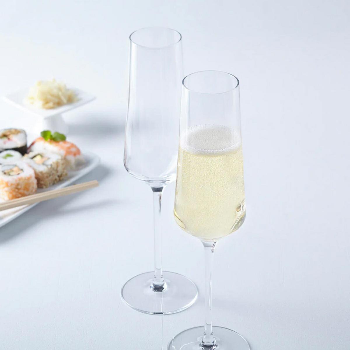 SEKTGLÄSER GEEICHT Puccini Gastro-Edition transparent 0,1 l 6er Set - Transparent, Glas (0.1L) - Leonardo Living
