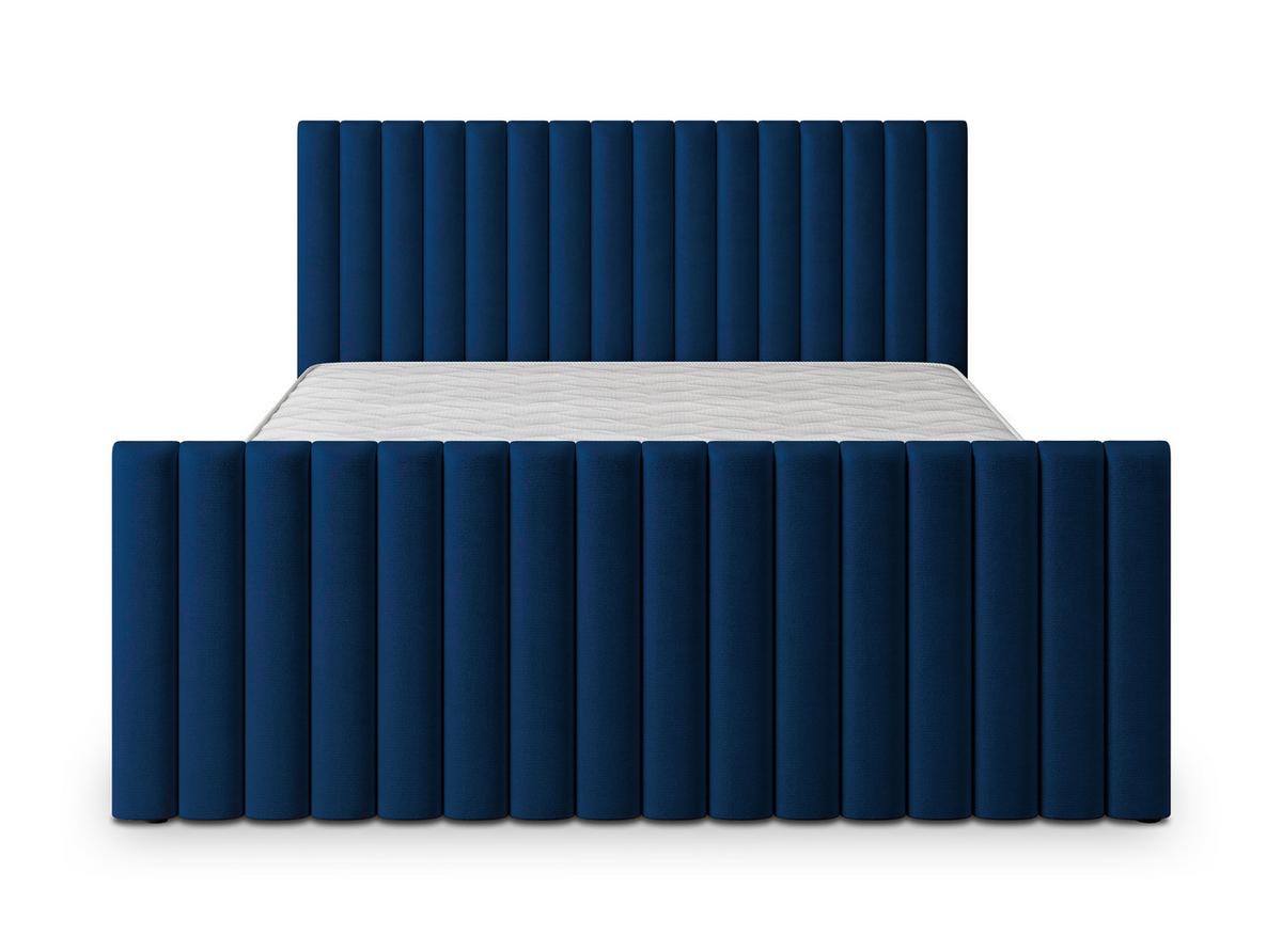 POLSTERBETT CANOVA K 120x200 cm mit Bettkästen - Blau - Blau, Holz/Textil - MASSENO