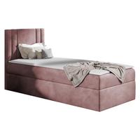 BOXBETT Carmen Mini, Seite zum Öffnen des Bettkastens: Links - H3 - Violett, Holz (90/200cm) - MIRJAN24