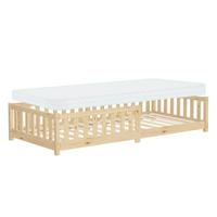 KINDERBETT 90x200 cm Natur mit Matratze H:10 cm - Naturfarben, Holz (90/200cm) - ML-DESIGN