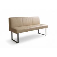 ESSZIMMERBANK ELEEN Beige Leder - Beige, Leder (143/85/69cm) - KAWOLA