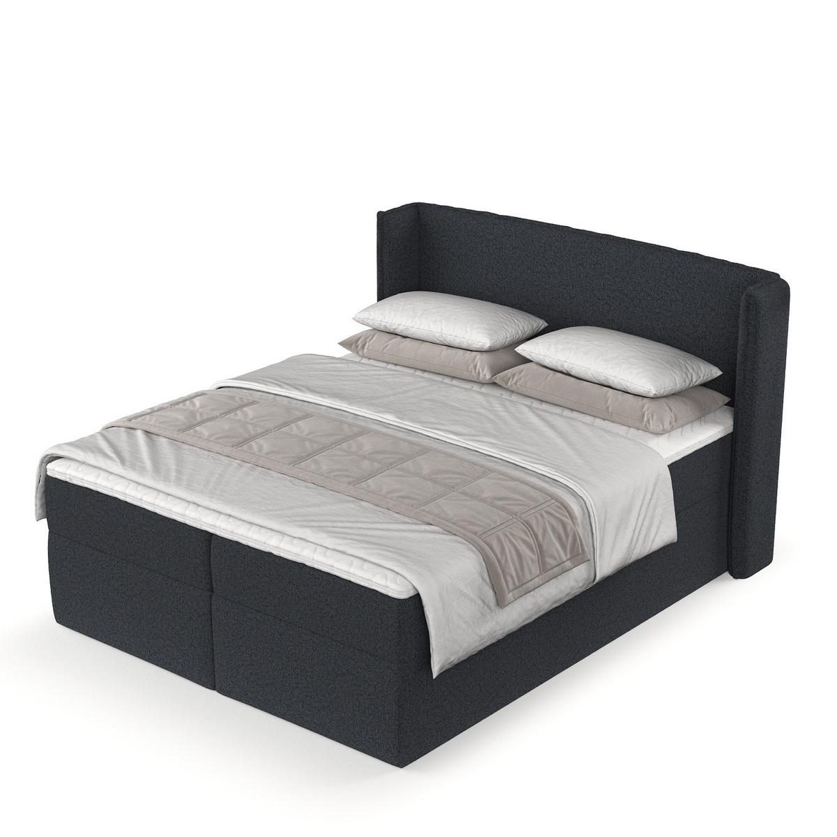 BOXBETT Viva 160/200 cm Anthrazit im Riva Stoff - Anthrazit/Schwarz, Holz/Holzwerkstoff (160/200cm) - AltaBeds