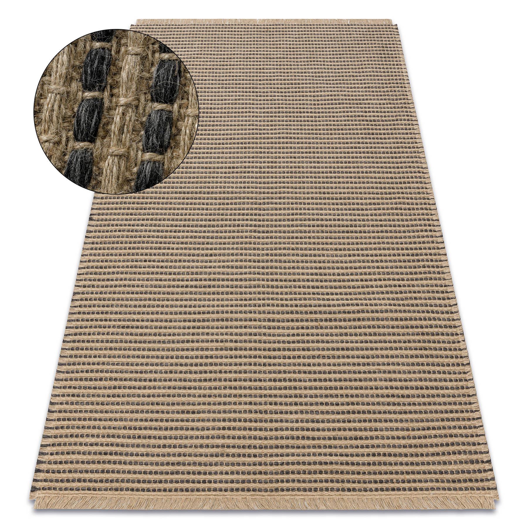 TEPPICH Jute 80/150 cm - Schwarz, Textil (80/150cm) - rugsX