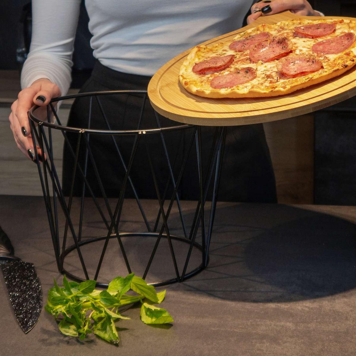PIZZA SCHNEIDEBRETT - Braun, Naturmaterialen (31.5/44.3cm) - Intirilife