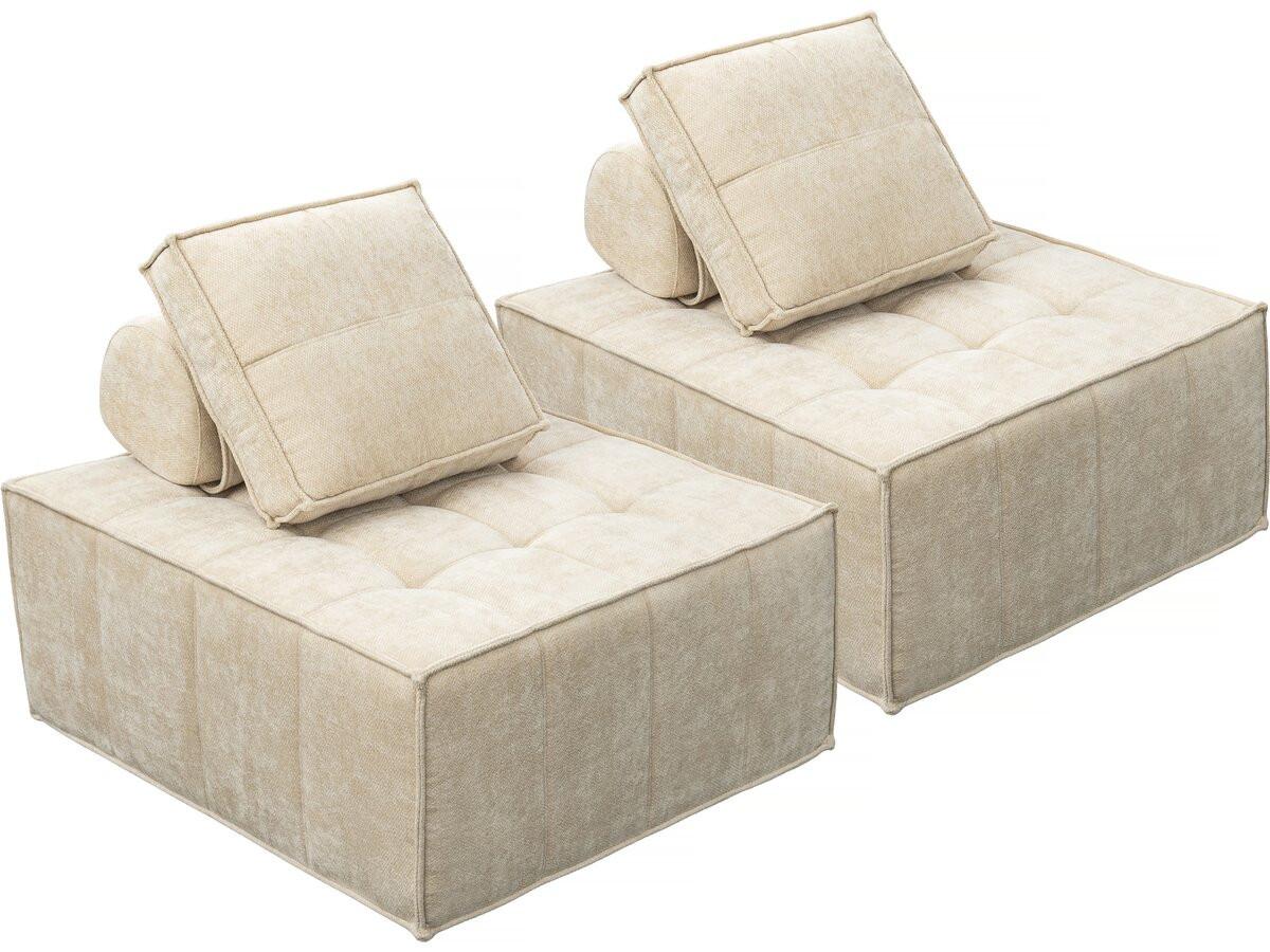 SESSEL velluto beige - Beige, Textil (100/89/96cm) - Habitat Garten