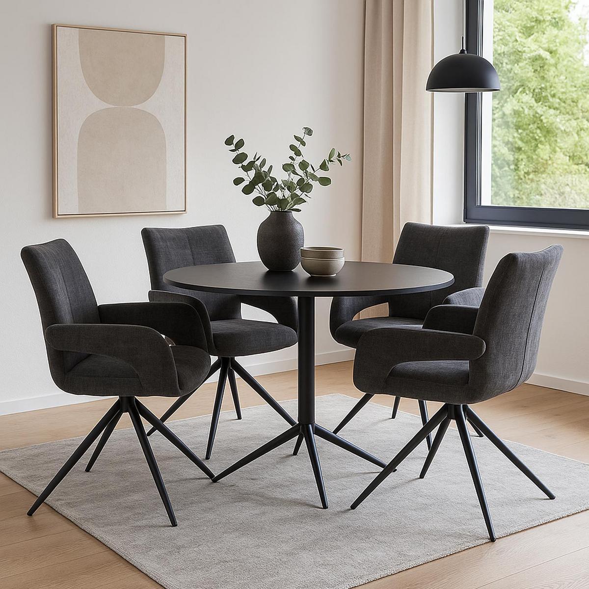ESSZIMMERSTUHL Grau - Dunkelgrau/Grau, Textil (60/90/60cm) - MCW