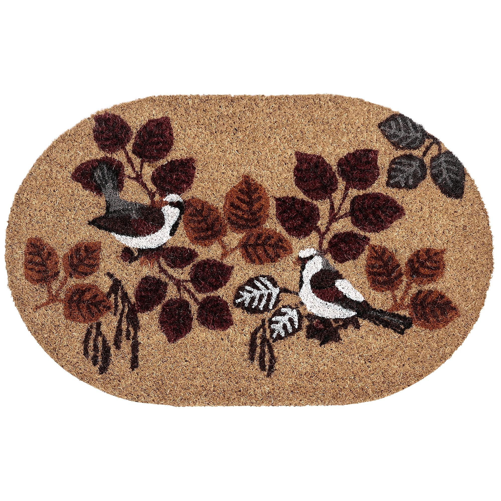 FUSSMATTE Naturfarben 40/60 cm Vogel Kokosfasern Toolik - Naturfarben, Textil (40/60cm) - Beliani