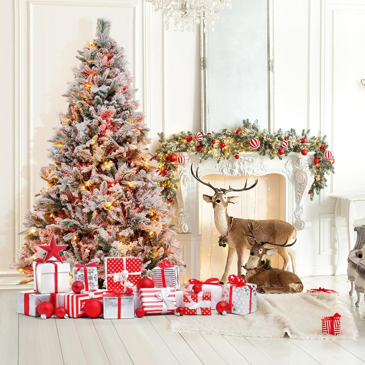 WEIHNACHTSBAUM Beleuchtung Grün - Grün, Kunststoff (180cm) - COSTWAY